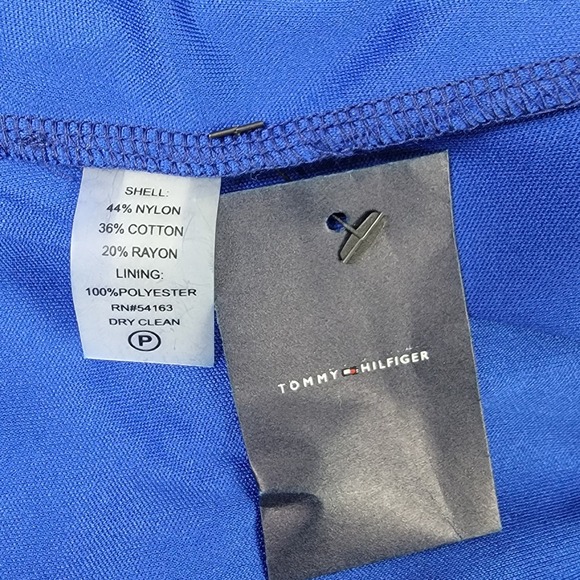 Tommy Hilfiger NEW Women's 12 Royal Blue Floral Lace Cocktail Modest Shift Dress - Picture 10 of 12